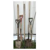 Lot of Shovels & Gardening Tools