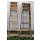 Wooden 6ft Folding Ladder. Bidding on one times
