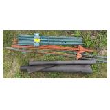 Lot of Fence Posts and Garden Matting
