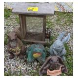 Bird Feeder and Animal Lawn Figures