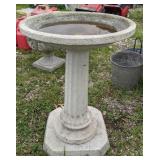 Concrete Bird Bath. Damaged Base