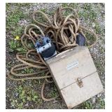 Craftsman tool box, pulley system, and motor