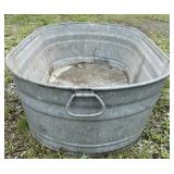 Outdoor galvanized tub. 42-1/2" x 12"