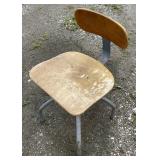 Adjustable wood and metal chair