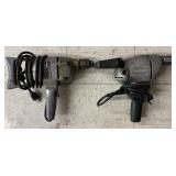 Lot of two Black and Decker 1/2" Utility drills,