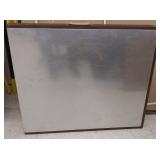 Metal and wood folding table w metal clasp and