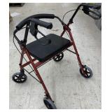 Healthline walker w/chair 25" W x 36" H , seat