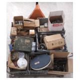 Pallet lot of metal pipe fittings, shower heads,