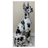 Ceramic Great Dane statue. 38" H.