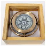 Nautical Gimbal 3" Compass in Wooden Box