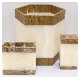 Stone Tooth Brush Holder, Soap Dispenser, and
