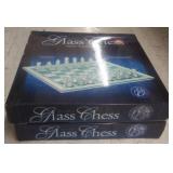 Lot of 2 Excalibur Glass Chess Sets With Frosted