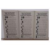 Lot of 3 Comedic wall Hanging Signs "Top 10
