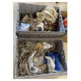 Large 2 Tote Lot w/ Brass/Copper Fittings,