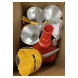 Box Lot w/ A Variety of Funnels