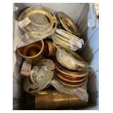 Tote of Copper/Brass Plumping Fittings and More