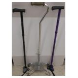 Lot of Hurry-cane folding canes w/ case and
