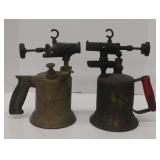 Lot of vintage metal and brass blow torches