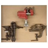 Lot of Small Bench Vises