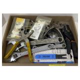 Flat w/ Vise Grips, Various Wrenches, and Many