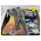 Flat w/ Various Pipe Wrenches, Knives, and Saws