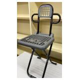Foldable Metal Chair w/ Plastic Seat and Back