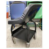 Upholstered Shop Chair on Casters