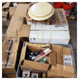 Pallet Lot Of Misc Plumbing Equipment Toilet