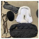 Lot of English riding attire, including helmet