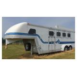 1992 Hart Mfg Tandem Axle Four Horse Trailer.  No