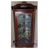 Curio Cabinet. 70"h 33"w. Contents not included.