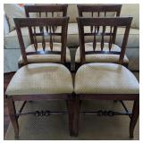 Wooden Chair w/ Upholstered seat. Bidding on one