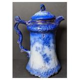 W.P. La Belle Flow Blue Chocolate Pot 10"