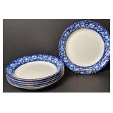 W.H. Grindley Flow Blue Beauty Roses Bowl 8".