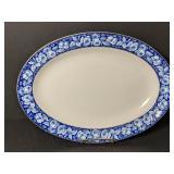 W.H. Grindley Flow Blue Beauty Roses Serving Dish