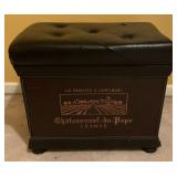 Chest w/French vineyard embroidery,  23" W x 18"H