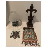 Lot of miscellaneous items including, oil lamp,