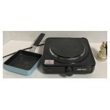 Lot of items including, Aroma hot plate, mini