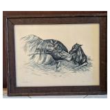 Framed painting "A New Beginning" hand signed