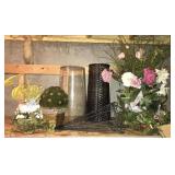 Lot of various decorations including a wreath,