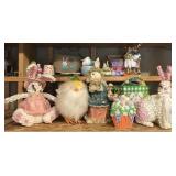Lot of assorted Easter decorations including