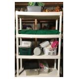 White plastic shelf 32.25x12.25x48.25" and