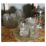 Lot of assorted glass dishes and glasses