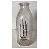 Vintage Cassopolis Dairy one quart glass milk