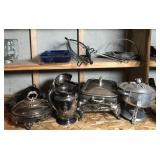 Lot of assorted silver-plated serving dishes and