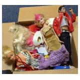 Box lot of Barbies and accessories, Michael