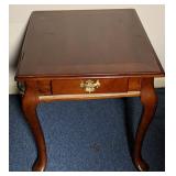 Lovely Wood Side Table with Drawer 26x21x21"