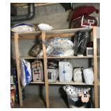 Assorted bedding including pillows, blankets,
