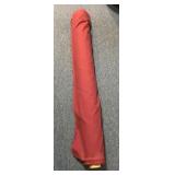 Bolt of red velvet fabric