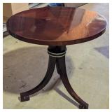 Round Wood End Table, 24"x22½"